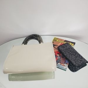 💋1990s Vintage Neiman Marcus Patent Leather Handbag💋